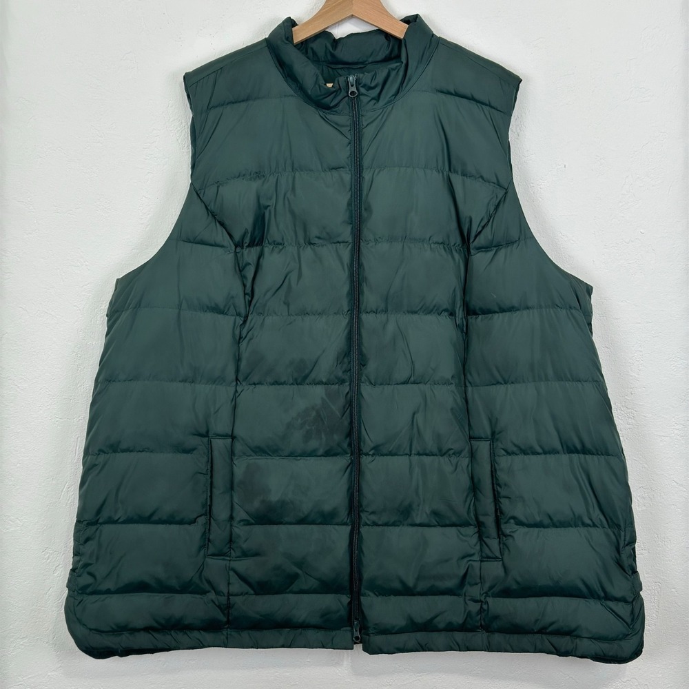J Jill Womens 4X Goose Down Filled Quilted Puffer Vest Sz 4X Full Zip STAINED